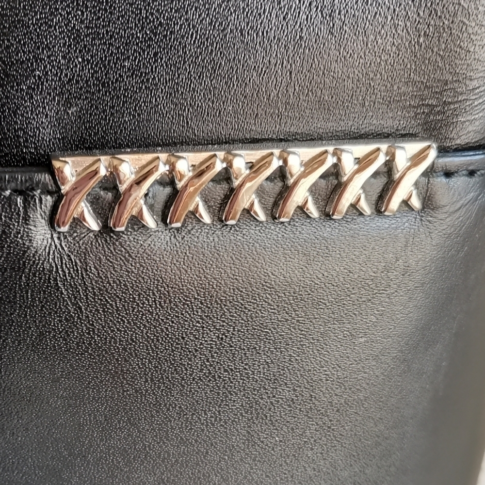 VINTAGE PALOMA PICASSO BLACK LEATHER SHOULDER BAG - Picture 8 of 10